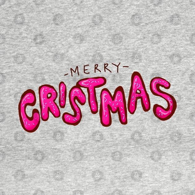 Cute Merry Christmas Cake Typography by yogisnanda